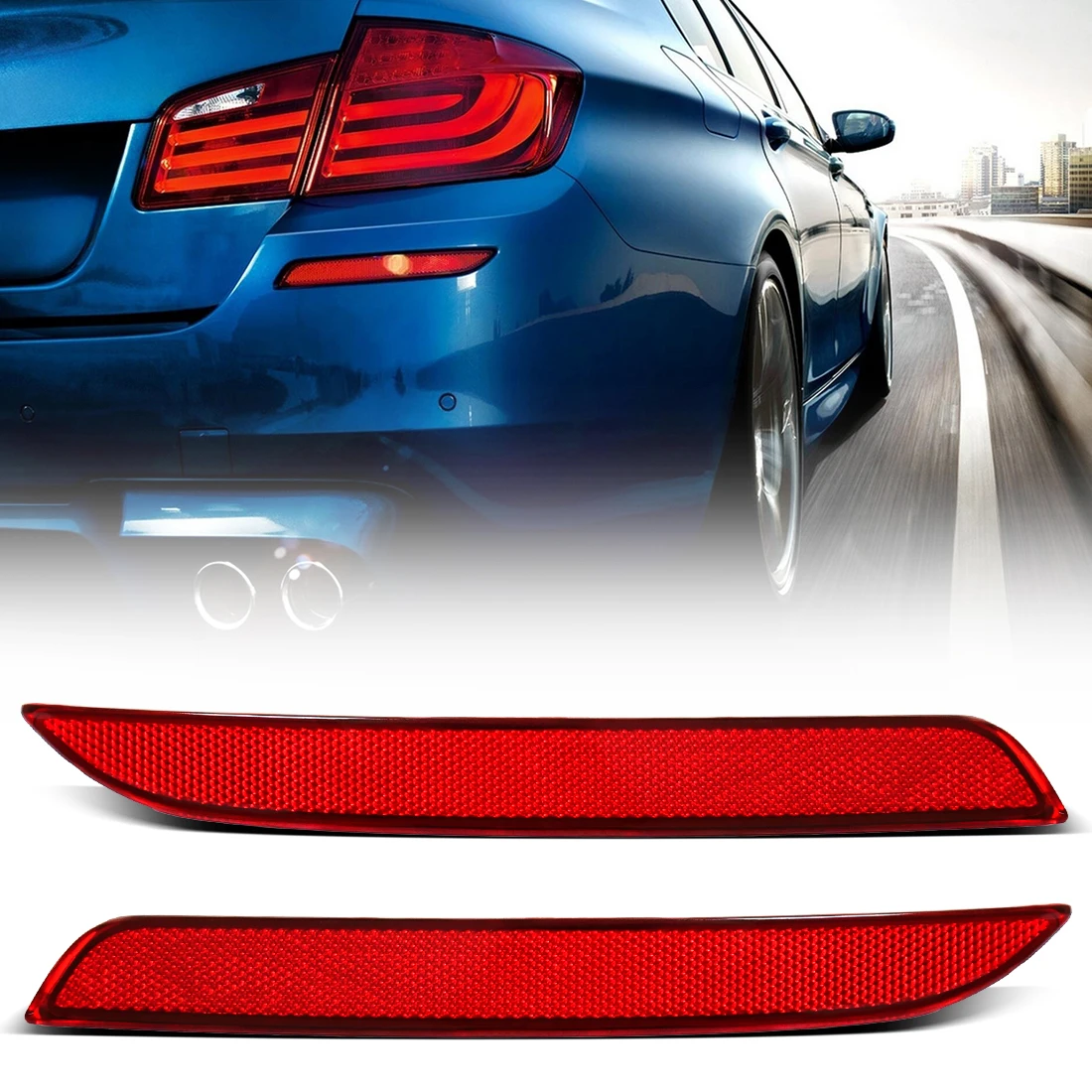 63147842955 63147842956 For 2011-2017 BMW 528i 528iX 535d 535dX 535i 535iX 550i 550iX M5 (F10) Rear Bumper Reflector Lamp Lens
63147842955 63147842956 For 2011-2017 BMW 528i 528iX 535d 535dX 535i 535iX 550i 550iX M5 (F10) Rear Bumper Reflector Lamp Lens