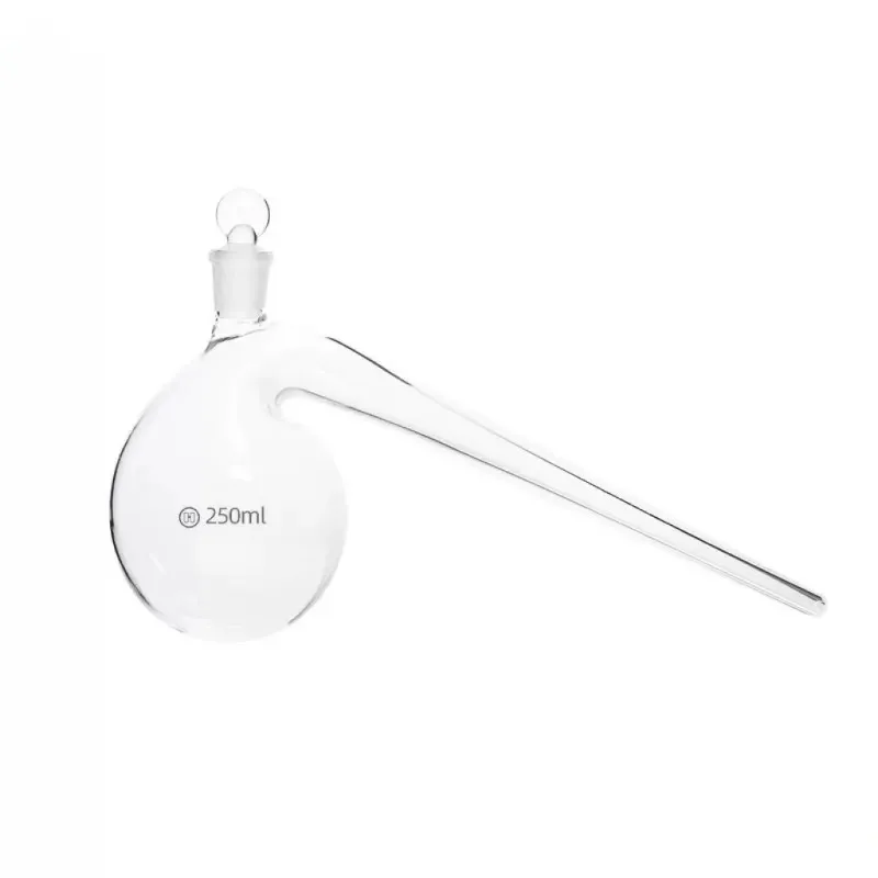 250mL Retort with Ground - in Glass Stopper Borosilicate 3.3 Glass Distillation Distilling Flask Laboratory Chemistry Curved Nec
250mL Retort with Ground - in Glass Stopper Borosilicate 3.3 Glass Distillation Distilling Flask Laboratory Chemistry Curved Nec