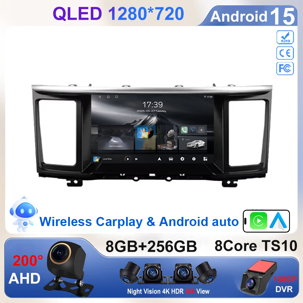 Android 15 Car Radio For NISSAN Pathfinder 2012-2020 GPS Navigation Auto Head Unit Stereo 5G WIFI BT No 2din DVD Multimedia Play
Android 15 Car Radio For NISSAN Pathfinder 2012-2020 GPS Navigation Auto Head Unit Stereo 5G WIFI BT No 2din DVD Multimedia Play