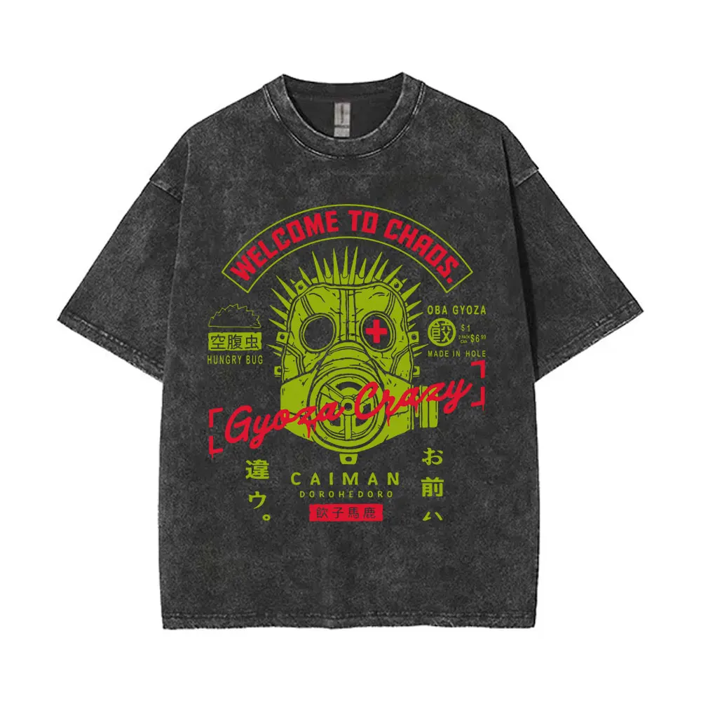 Washed Vintage Anime Dorohedoro T-Shrit 90s Welcome To Chaos Kaiman Graphic T-shirts Male Women Retro Manga Oversized T Shirt
Washed Vintage Anime Dorohedoro T-Shrit 90s Welcome To Chaos Kaiman Graphic T-shirts Male Women Retro Manga Oversized T Shirt