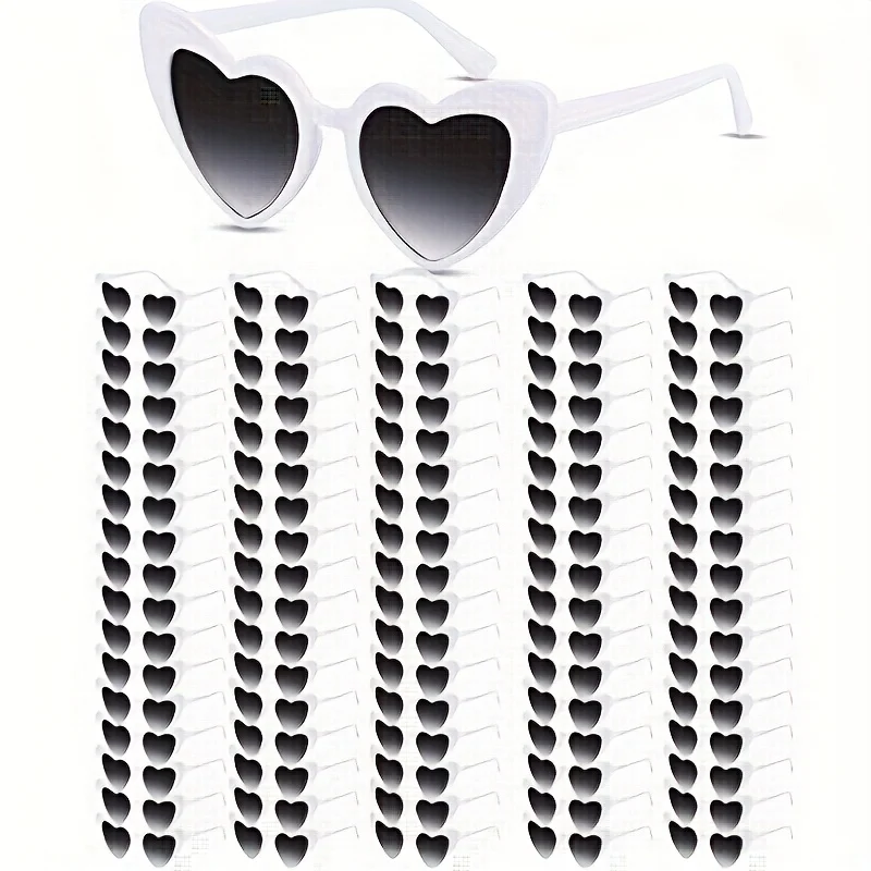 100 Pairs of Heart-shaped Glasses Single Party Glasses Bulk Retro Cat Glasses Ladies' Cute Wedding Party Father's Day
100 Pairs of Heart-shaped Glasses Single Party Glasses Bulk Retro Cat Glasses Ladies' Cute Wedding Party Father's Day