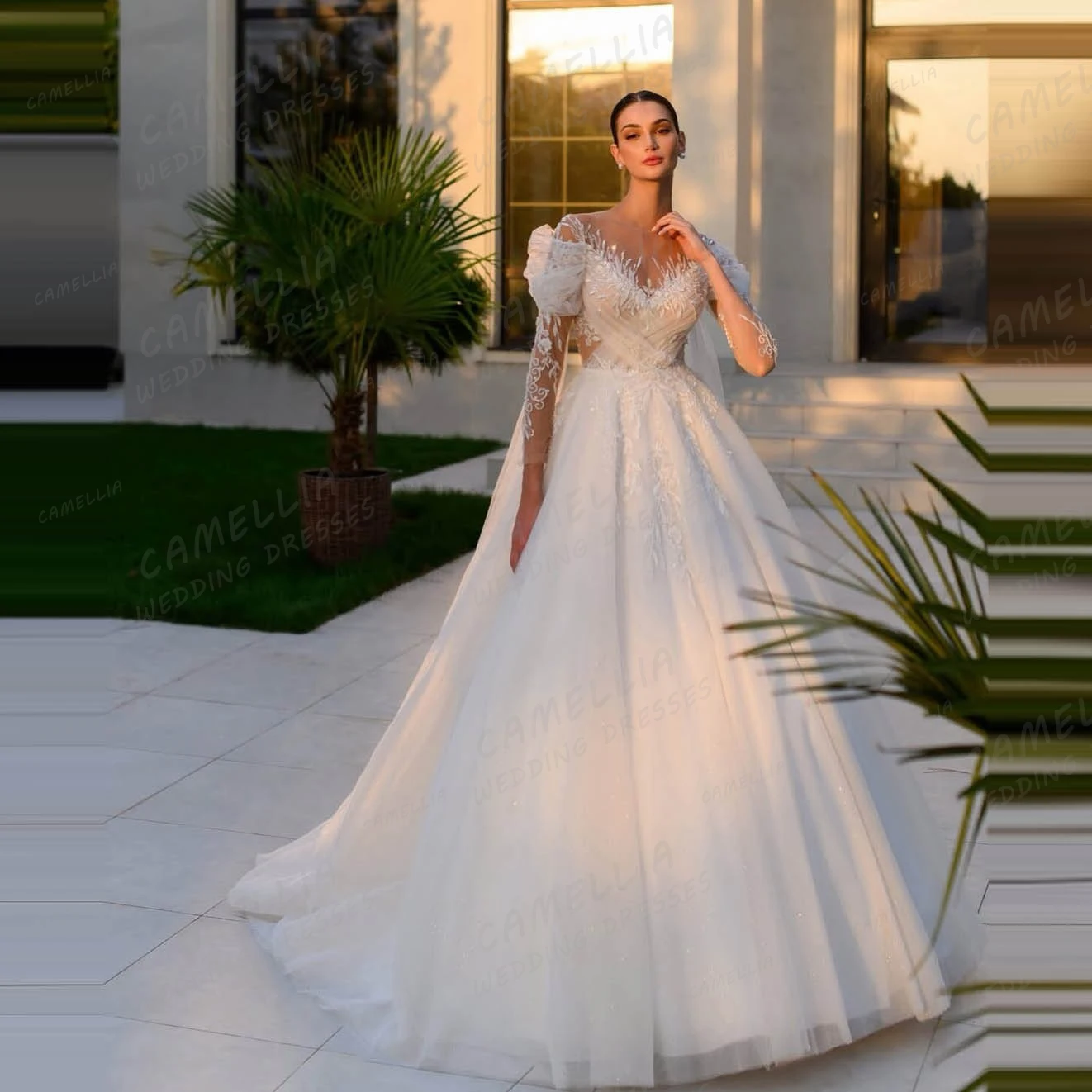 Simple Wedding Dresses Women's A Line Fluffy Off Shoulder Shawl Bridal Gowns Lace Appliques Tulle Vestidos De Novia Customized
Simple Wedding Dresses Women's A Line Fluffy Off Shoulder Shawl Bridal Gowns Lace Appliques Tulle Vestidos De Novia Customized