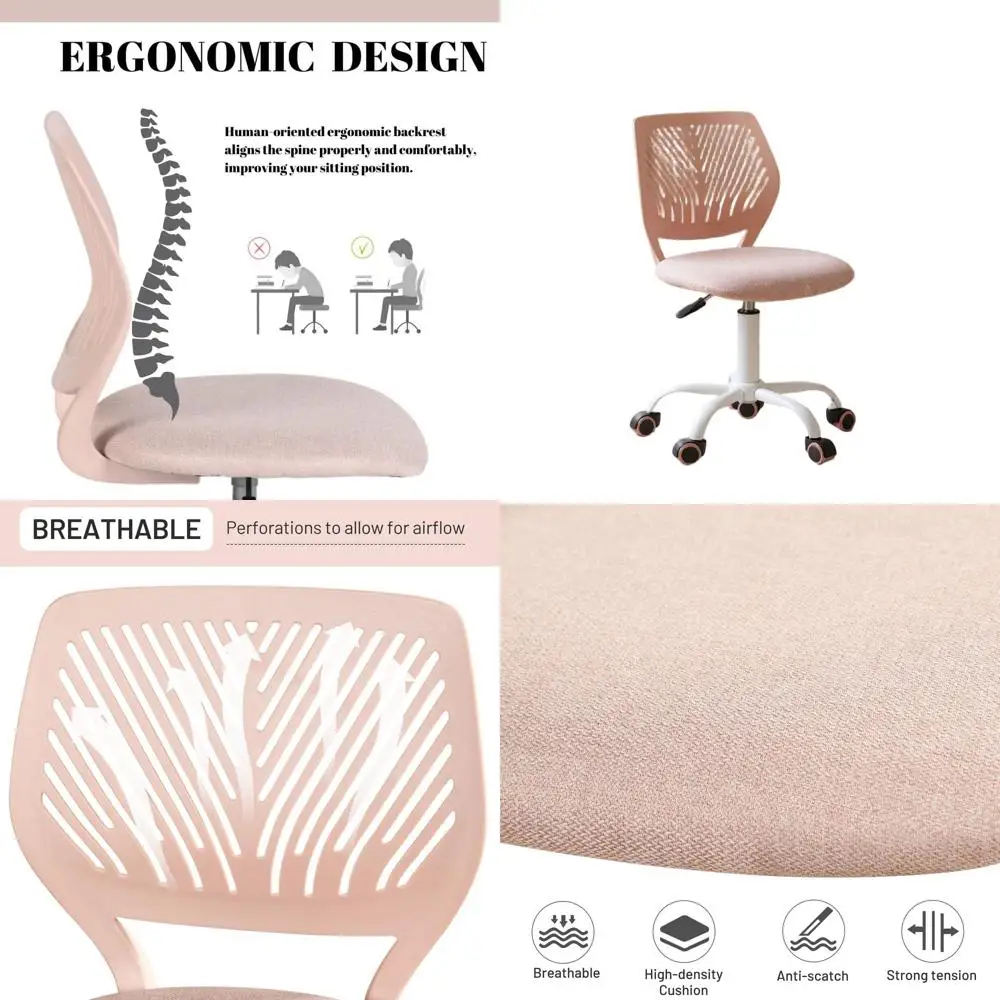 Adjustable Ergonomic Office Chair with 360 Swivel, Mesh Back, and Casters in Morandi Pink for Comfortable Use
Adjustable Ergonomic Office Chair with 360 Swivel, Mesh Back, and Casters in Morandi Pink for Comfortable Use