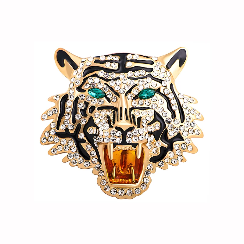 Rhinestone Alloy Animal Brooches Personalized Oil-Dripping Vigorous Tiger Head Shaped Design Brooch Overcoat Decoration Ornament
Rhinestone Alloy Animal Brooches Personalized Oil-Dripping Vigorous Tiger Head Shaped Design Brooch Overcoat Decoration Ornament