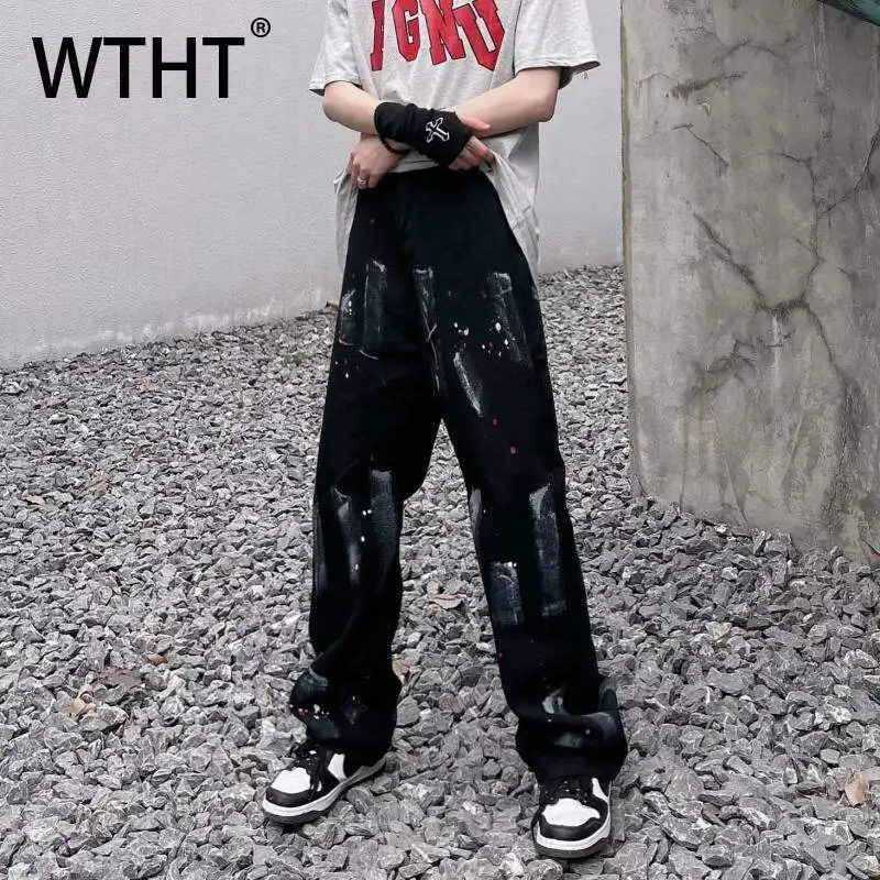 WTHT Fashion Men's Irregular Graffiti Design High Street Denim Pant Vintage 2025 Summer Straight Loose Wide Leg Jean Male 2A0859
WTHT Fashion Men's Irregular Graffiti Design High Street Denim Pant Vintage 2025 Summer Straight Loose Wide Leg Jean Male 2A0859