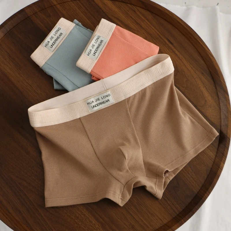 3PCS Men's Underwear High Count Solid Color Cotton Mid Waist Underpants Trendy Male Thin Breathable Youth Sports Boxer Shorts
3PCS Men's Underwear High Count Solid Color Cotton Mid Waist Underpants Trendy Male Thin Breathable Youth Sports Boxer Shorts