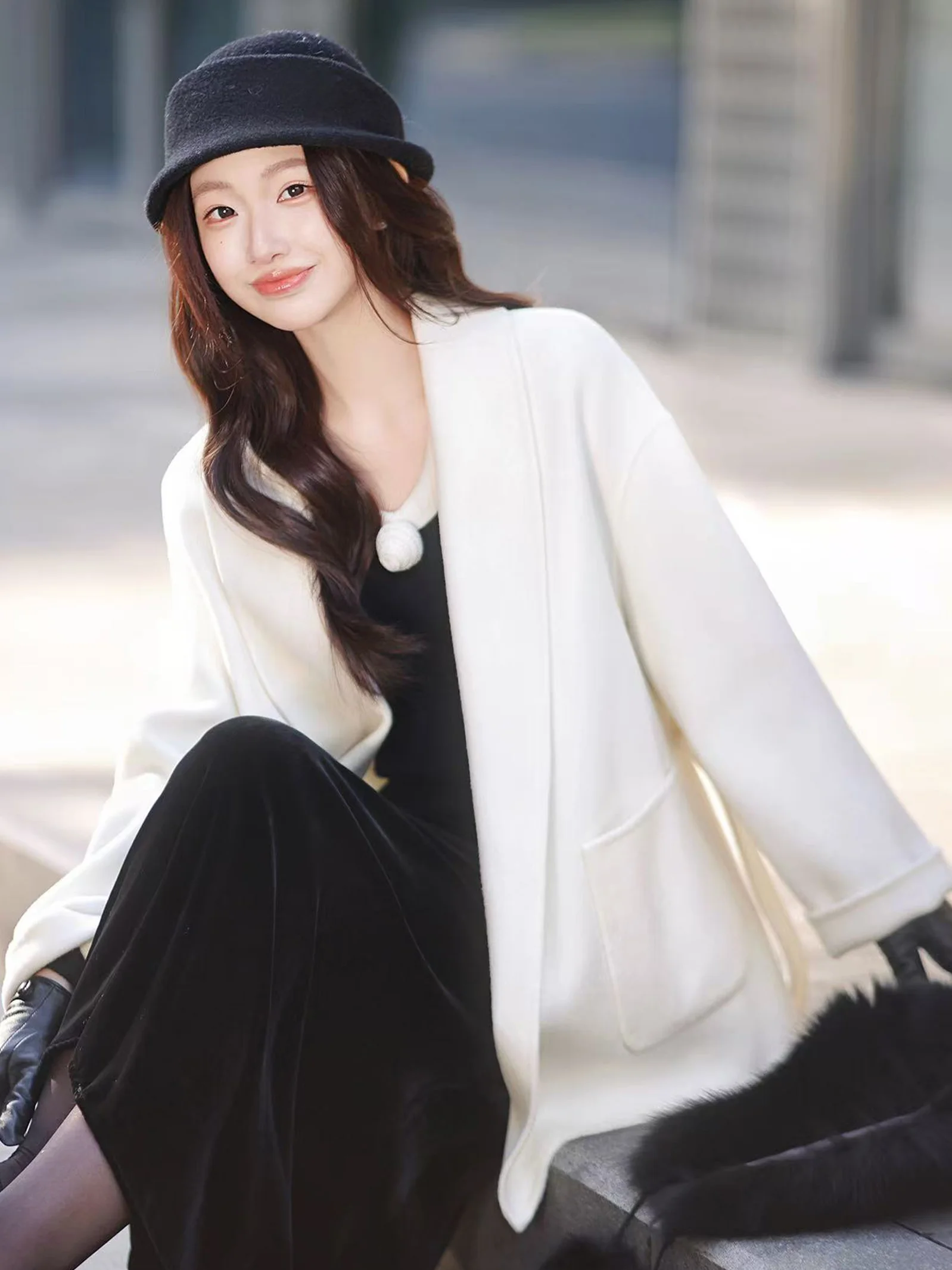 Snow Clear Woolen Coat 00% Pure Wool Lightweight Warm Waist-Cinching Belted Color Commute Sle Women's Faion
Snow Clear Woolen Coat 00% Pure Wool Lightweight Warm Waist-Cinching Belted Color Commute Sle Women's Faion