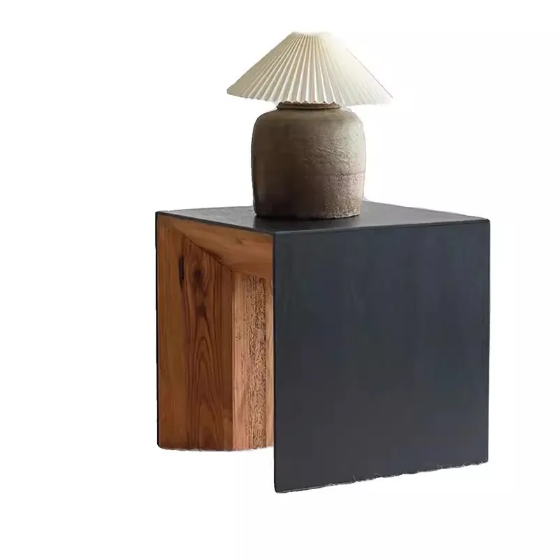 Black solid wood low stool, shoe changing stool, old pine living room, sofa edge
Black solid wood low stool, shoe changing stool, old pine living room, sofa edge