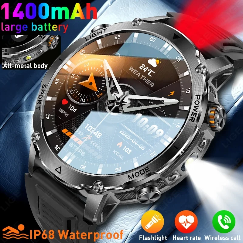 Outdoor Sport Smart Watch 1400mAh Big Battery 2.01"HD Screen 2026 New Voice Assistant Bluetooth Call Waterproof Smartwatch Men
Outdoor Sport Smart Watch 1400mAh Big Battery 2.01"HD Screen 2026 New Voice Assistant Bluetooth Call Waterproof Smartwatch Men