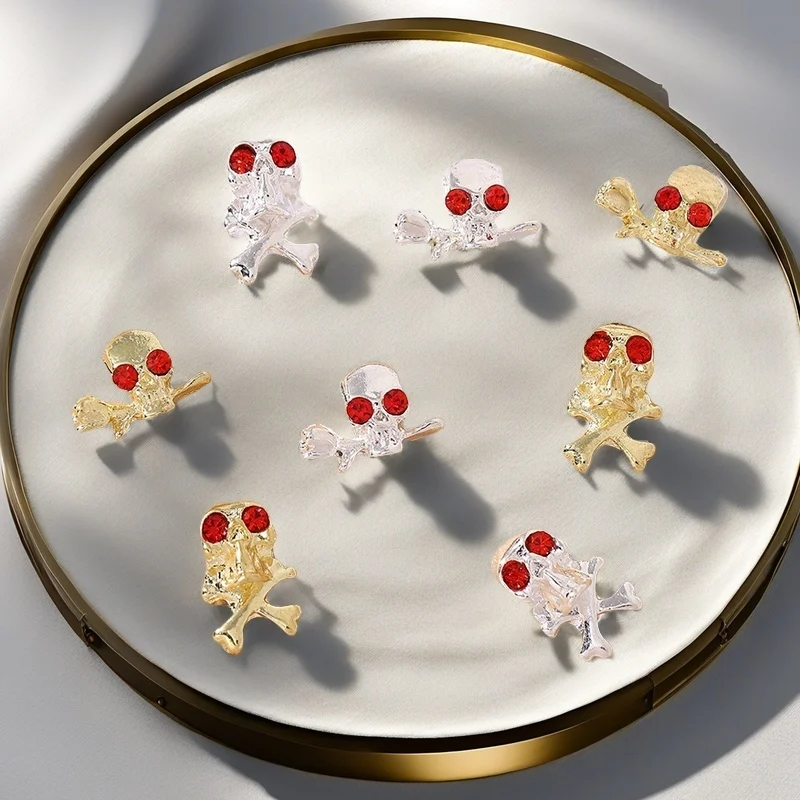10Pcs Skull Nail Charms - Gold/Silver Alloy 3D Nail Art Decor for Edgy Holiday Manicures Charm
10Pcs Skull Nail Charms - Gold/Silver Alloy 3D Nail Art Decor for Edgy Holiday Manicures Charm