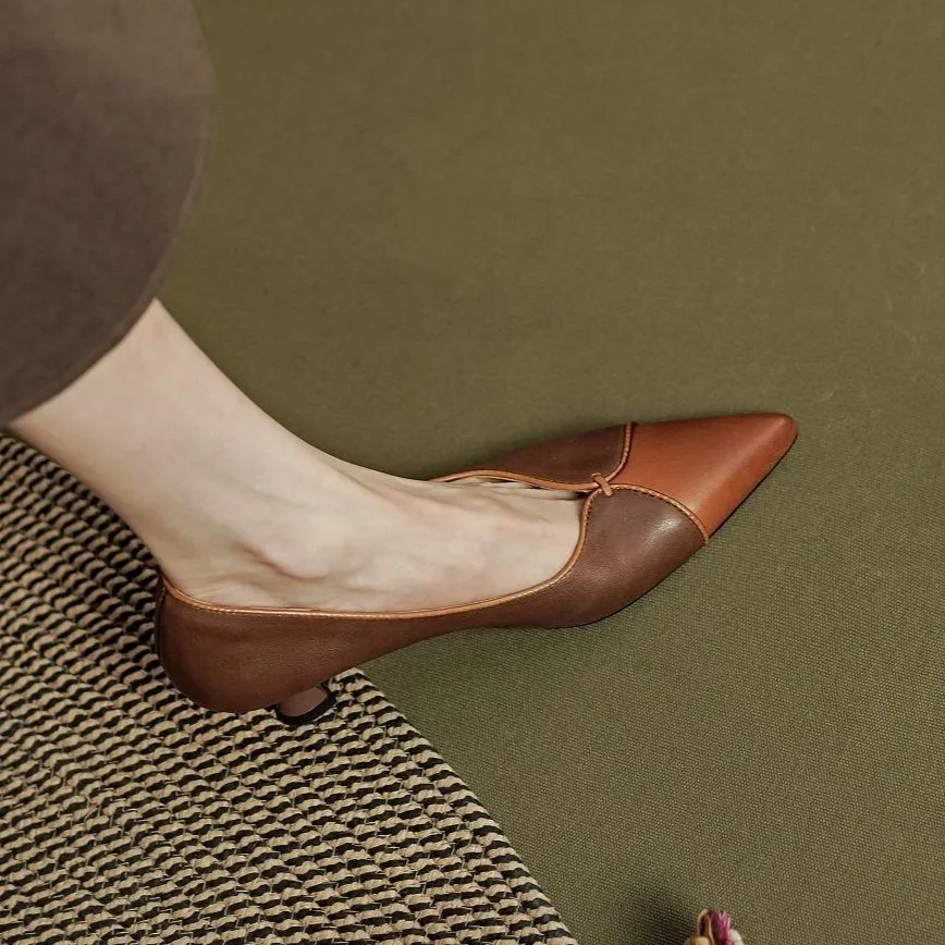Women Retro Pumps Slip-On Woman Leather Pumps Pointed Toe French Style Women Shoes 5CM Spring Autum Thin Heeled Ladies Shoes
Women Retro Pumps Slip-On Woman Leather Pumps Pointed Toe French Style Women Shoes 5CM Spring Autum Thin Heeled Ladies Shoes