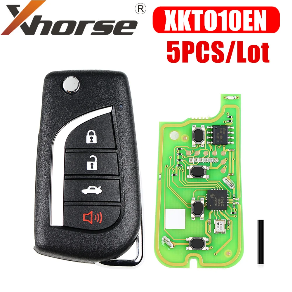 Xhorse XKTO10EN Wired Universal Remote Key for Toyota Flip 4 Buttons English Version 5PCS
Xhorse XKTO10EN Wired Universal Remote Key for Toyota Flip 4 Buttons English Version 5PCS