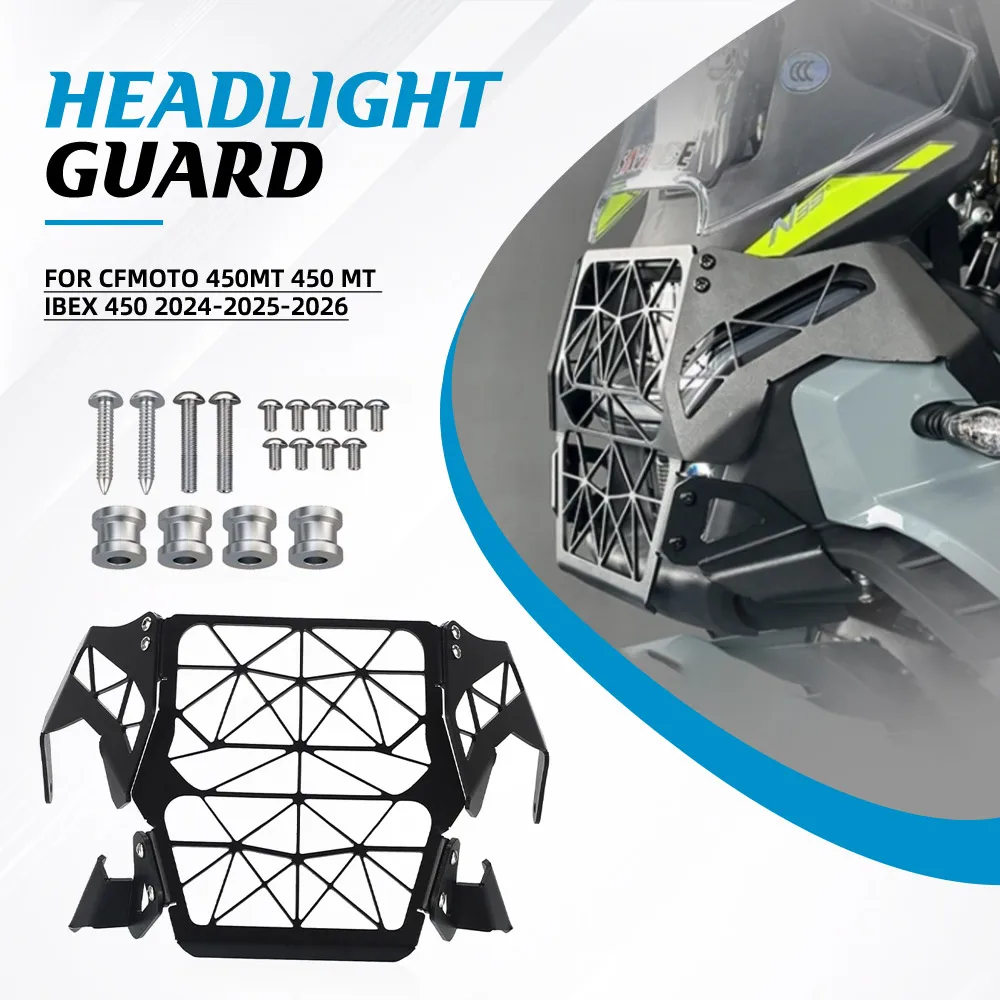 For CF MOTO CFMOTO 450MT 450 MT IBEX 450 2024-2025-2026 Headlight Grille Guard Protector Headlamp Front Light Protection Cover
For CF MOTO CFMOTO 450MT 450 MT IBEX 450 2024-2025-2026 Headlight Grille Guard Protector Headlamp Front Light Protection Cover