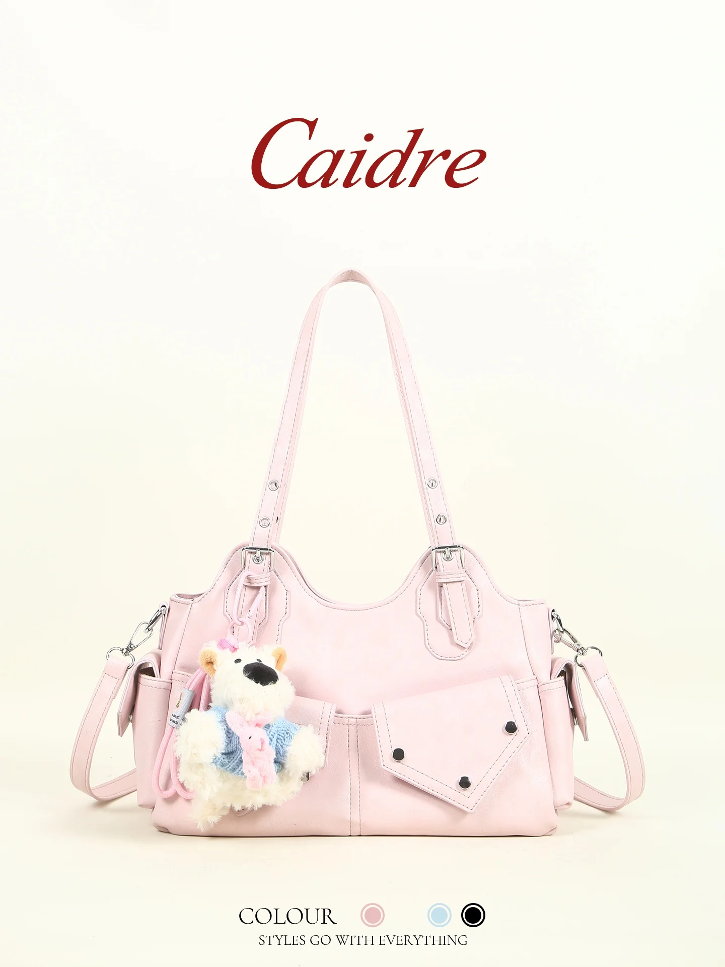 Caidre Doggies Tote Bag Women's Birthday Gift Handbag Shoulder Crossbody Bag Korean Style Pure Color PU Leather Bag
Caidre Doggies Tote Bag Women's Birthday Gift Handbag Shoulder Crossbody Bag Korean Style Pure Color PU Leather Bag