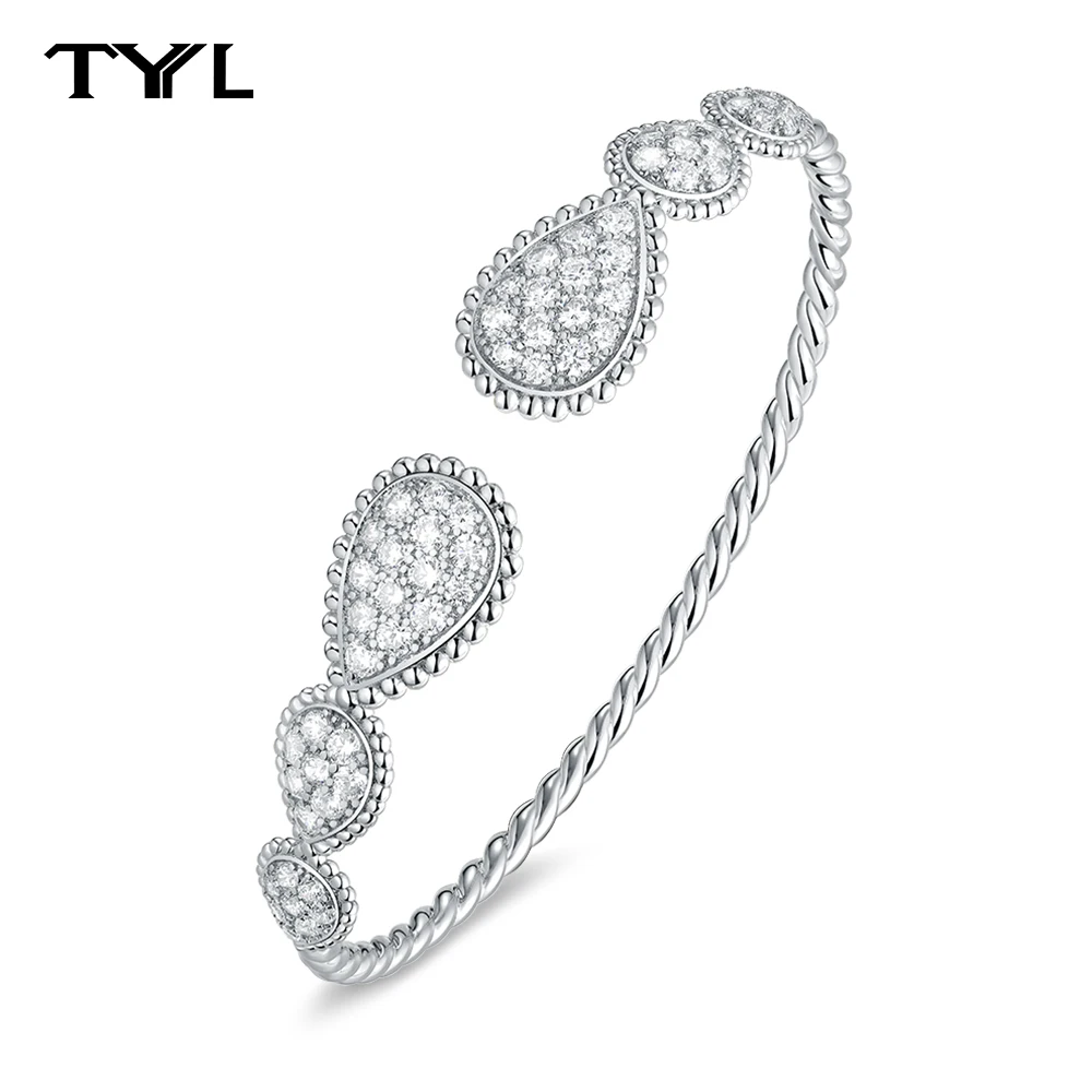 TYYL New Design Brands Luxury Jewelry Ladies Wavy Water Drop Wristlet Bracelet Zirconia Wedding Engagement Women Elegant Bangle
TYYL New Design Brands Luxury Jewelry Ladies Wavy Water Drop Wristlet Bracelet Zirconia Wedding Engagement Women Elegant Bangle