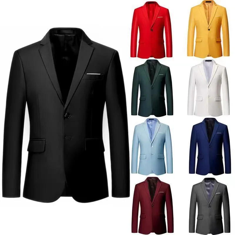 Big Size 2XL 3XL Plain Color White Men's Formal Jacket Long Sleeve Two Buttons Korean Style Office Wear Wedding Blazer
Big Size 2XL 3XL Plain Color White Men's Formal Jacket Long Sleeve Two Buttons Korean Style Office Wear Wedding Blazer