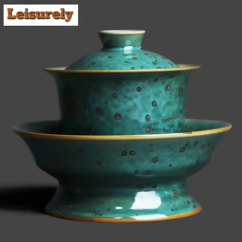 170ml Jun Kiln Green High-legg Gaiwan Boutique Tea Tureen Tea Bowl With Lid Kit Tea Brewing Cover Bowl Kung Fu Tea Set Craft
170ml Jun Kiln Green High-legg Gaiwan Boutique Tea Tureen Tea Bowl With Lid Kit Tea Brewing Cover Bowl Kung Fu Tea Set Craft