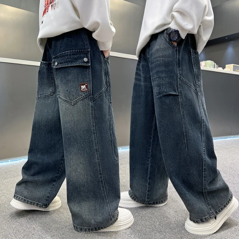 Повседневные джинсы-карго для мальчиков-подростков с большим карманом для детей, новые свободные стильные джинсовые брюки, детские модные уличные джинсы, брюки, От 5 до 14 лет
Повседневные джинсы-карго для мальчиков-подростков с большим карманом для детей, новые свободные стильные джинсовые брюки, детские модные уличные джинсы, брюки, От 5 до 14 лет