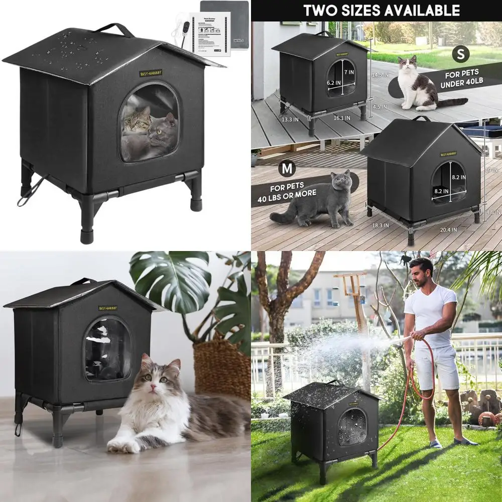 Утепленный домик для кошек (для улицы и дома), водонепроницаемое и теплое убежище для бездомных кошек, подходит для маленьких кошек
Утепленный домик для кошек (для улицы и дома), водонепроницаемое и теплое убежище для бездомных кошек, подходит для маленьких кошек