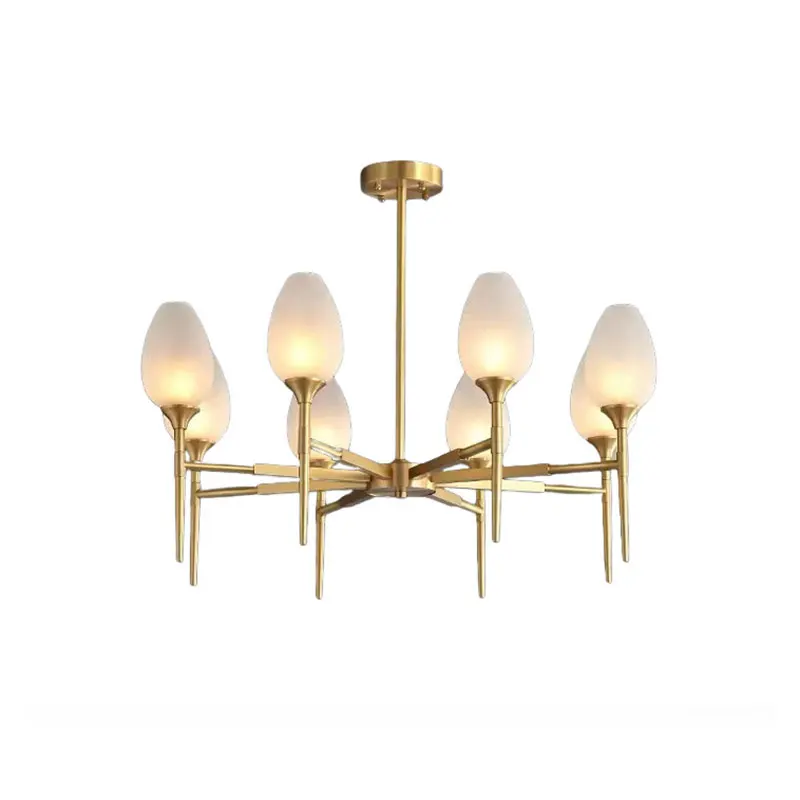 Nordic Luxury Full Copper LED Chandelier Light Milk White Glass Shade Suspendsion Light 8 Head Bubble Living Room Lustre
Nordic Luxury Full Copper LED Chandelier Light Milk White Glass Shade Suspendsion Light 8 Head Bubble Living Room Lustre