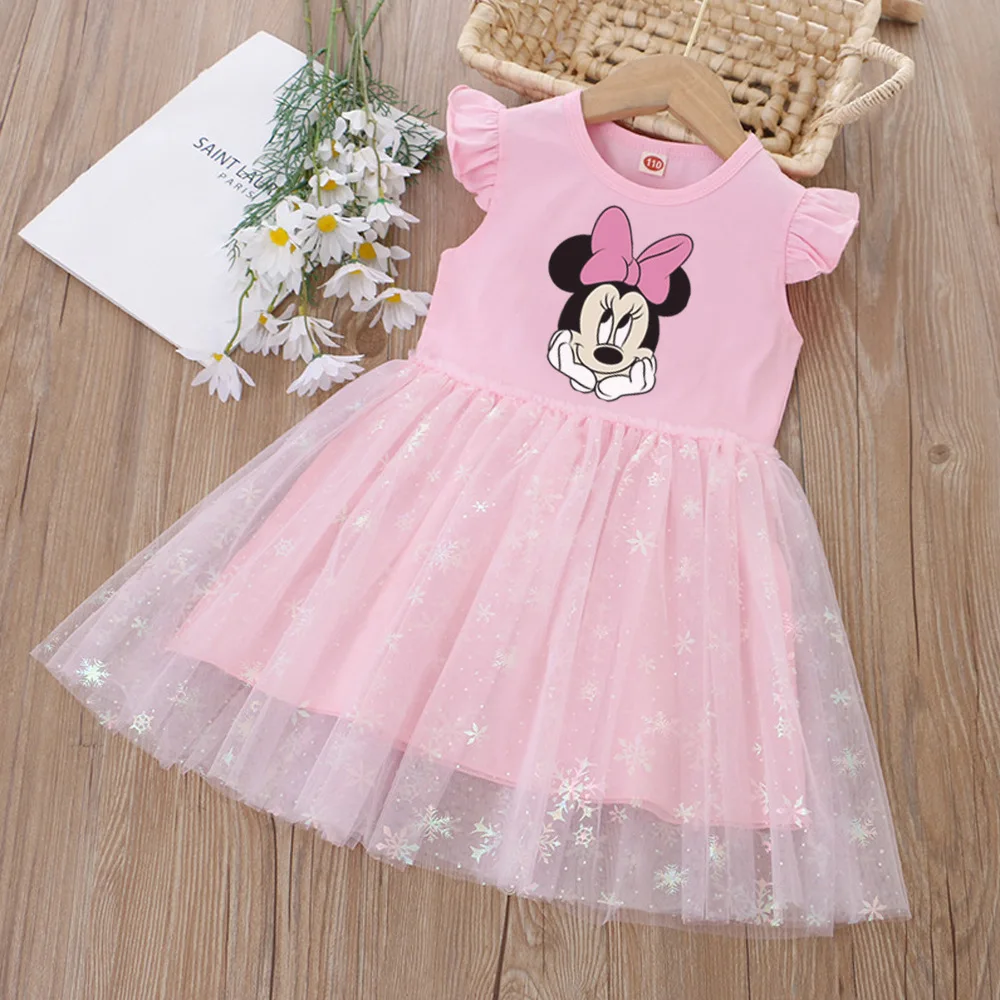 Disney Cartoon Minnie Dress Flying Sleeve Summer Girl Clothes Print Mickey Mouse Casual Outfits One-piece Dress Baby Girl Stage
Disney Cartoon Minnie Dress Flying Sleeve Summer Girl Clothes Print Mickey Mouse Casual Outfits One-piece Dress Baby Girl Stage