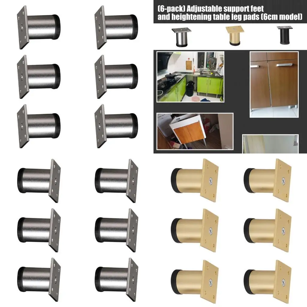 6Pcs Adjustable Table Legs 6cm Tall With Grip Base For Safe And Customizable Support D2RD
6Pcs Adjustable Table Legs 6cm Tall With Grip Base For Safe And Customizable Support D2RD