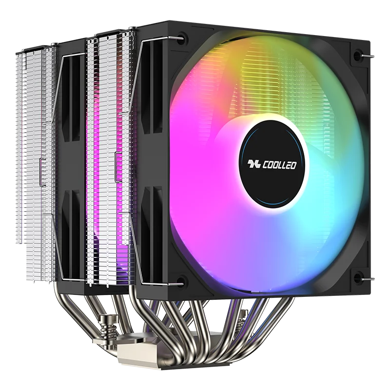 COOLLEO B60T V2 ARGB ЦП-кулер с двумя вентиляторами, 6 тепловыми трубками и зеркальной медной основой для разъемов Intel LGA115X 1200 1700 AM4 AM5
COOLLEO B60T V2 ARGB ЦП-кулер с двумя вентиляторами, 6 тепловыми трубками и зеркальной медной основой для разъемов Intel LGA115X 1200 1700 AM4 AM5