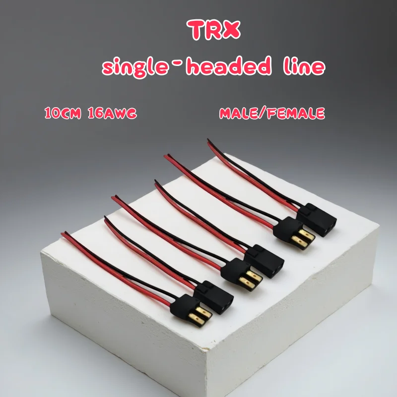 TRX Battery Plug with Cable, 16AWG Male and Female Connectors, Extra Soft, High Temperature Resistant, Single-Ended Cable
TRX Battery Plug with Cable, 16AWG Male and Female Connectors, Extra Soft, High Temperature Resistant, Single-Ended Cable