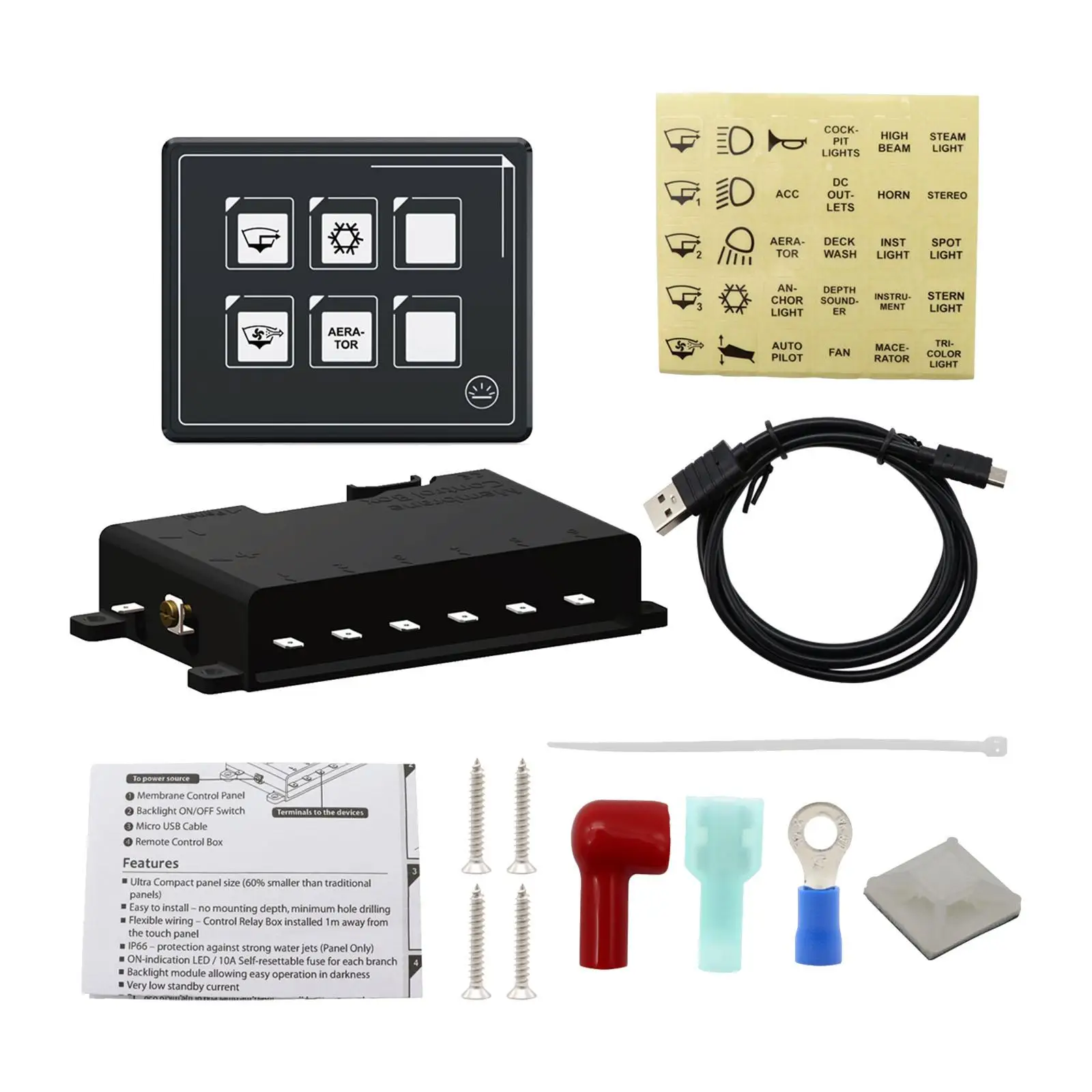 Control Panel Switch Waterproof Multipurpose for Truck RV Automotive
Control Panel Switch Waterproof Multipurpose for Truck RV Automotive