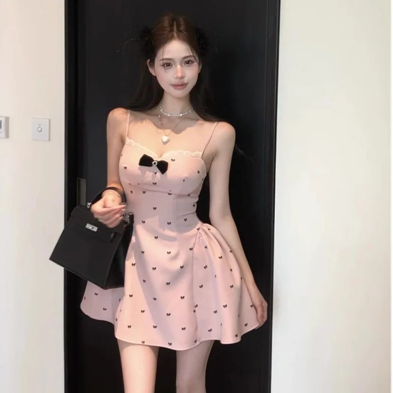 Bowknot Strap Dress Women 2025 Summer Desire Waist-Cinching Short Dress with Chest Pads Puffy A-Line Dress
Bowknot Strap Dress Women 2025 Summer Desire Waist-Cinching Short Dress with Chest Pads Puffy A-Line Dress