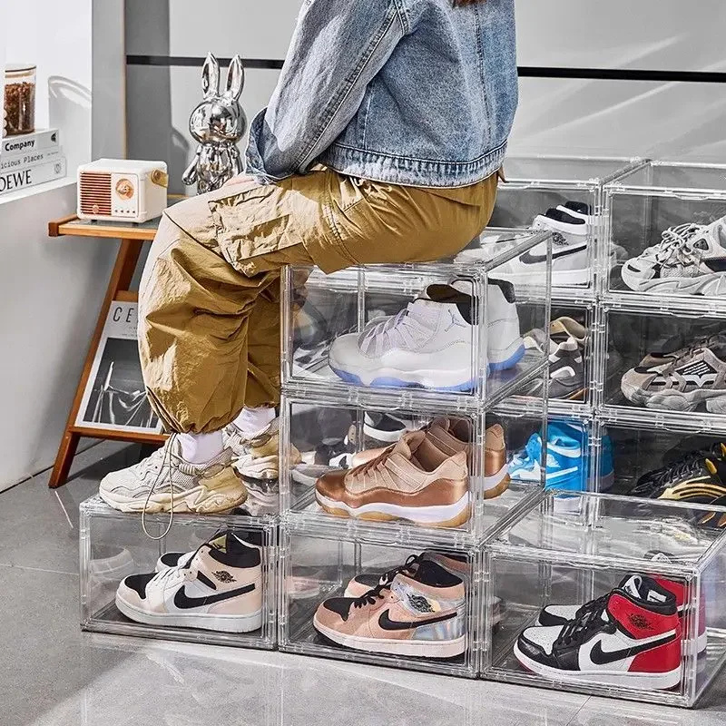 1 Pcs Transparent Shoe Box, Multi-layer Plastic Storage Box, Magnetic Side Opening, Anti-oxidation and Dust-proof Shoe Organizer
1 Pcs Transparent Shoe Box, Multi-layer Plastic Storage Box, Magnetic Side Opening, Anti-oxidation and Dust-proof Shoe Organizer