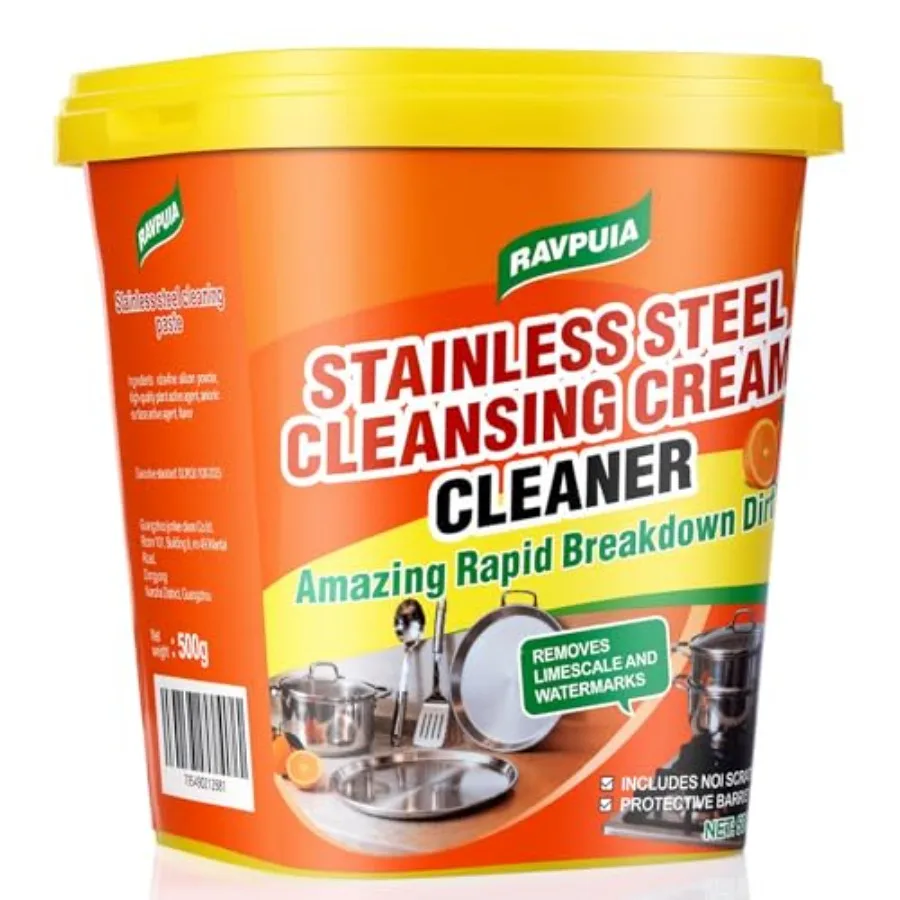 STAINLESS STEEL CLEANER and POLISH - Heavy Duty Cleaning Paste for Stove, Oven, Pans, Cookware, Sink All Purpose Multi-Purpose
STAINLESS STEEL CLEANER and POLISH - Heavy Duty Cleaning Paste for Stove, Oven, Pans, Cookware, Sink All Purpose Multi-Purpose