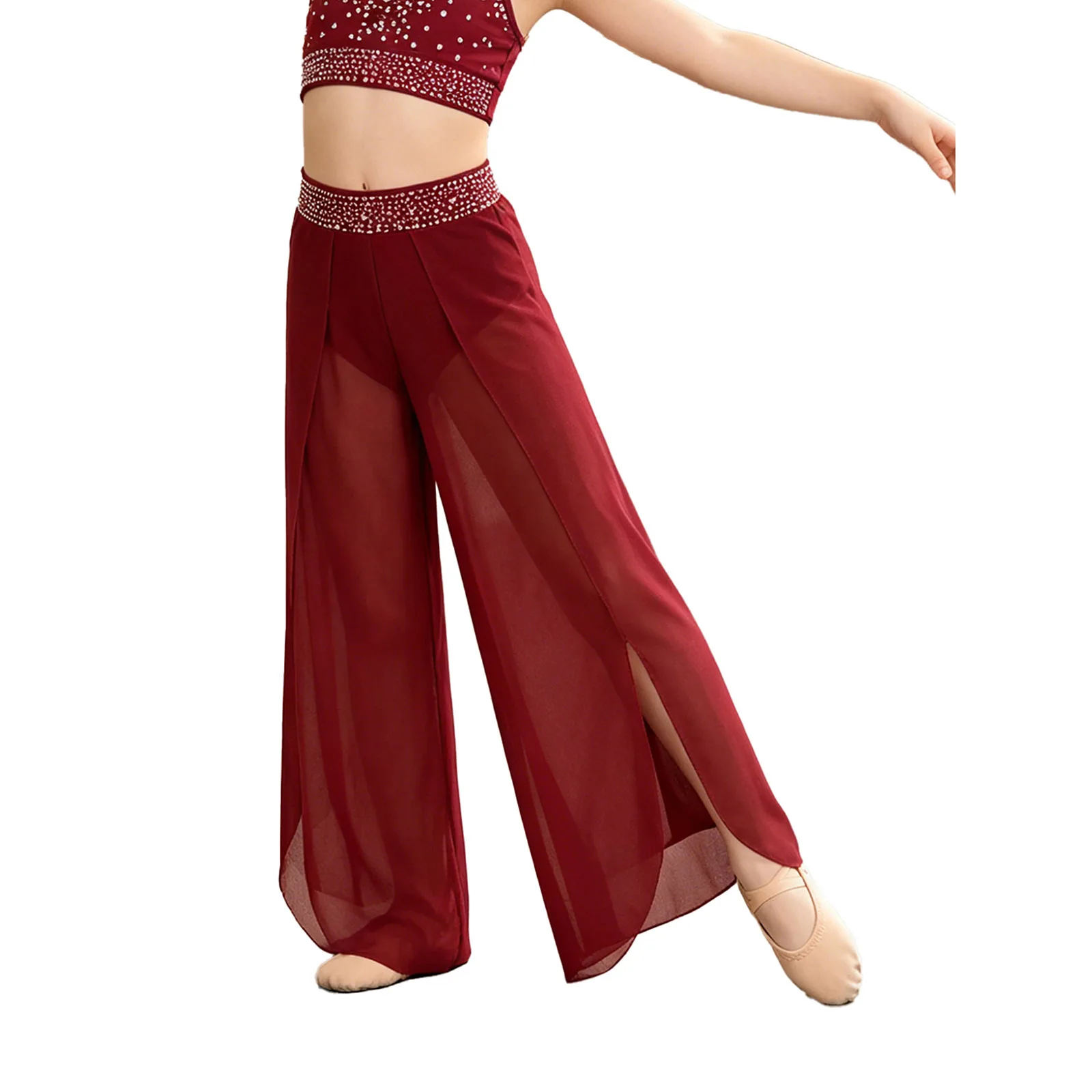 Kids Girls Modern Lyrical Dance Pants Shiny Rhinestone Side Split Mesh Leotard Ballet Skating Gymnastics Contemporary Dancewear
Kids Girls Modern Lyrical Dance Pants Shiny Rhinestone Side Split Mesh Leotard Ballet Skating Gymnastics Contemporary Dancewear