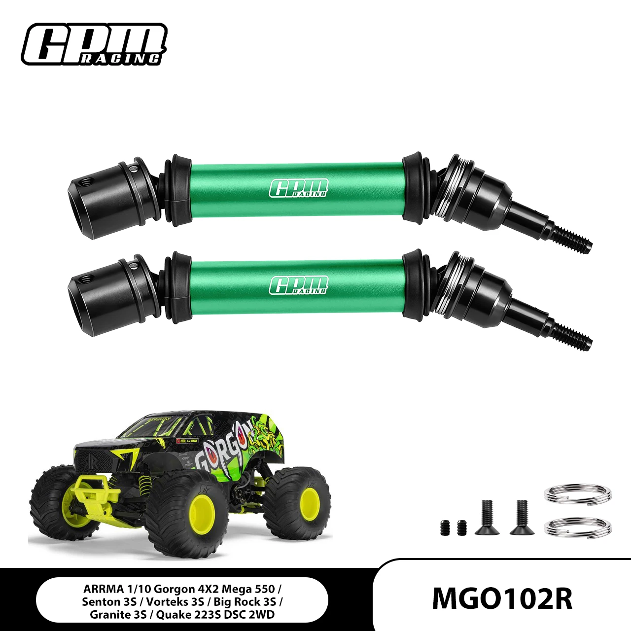 GPM Carbon Steel+Aluminium Rear CVD Drive Shaft ARRMA 1/10 Gorgon Mega QUAKE 2WD ARA3230ST1
GPM Carbon Steel+Aluminium Rear CVD Drive Shaft ARRMA 1/10 Gorgon Mega QUAKE 2WD ARA3230ST1