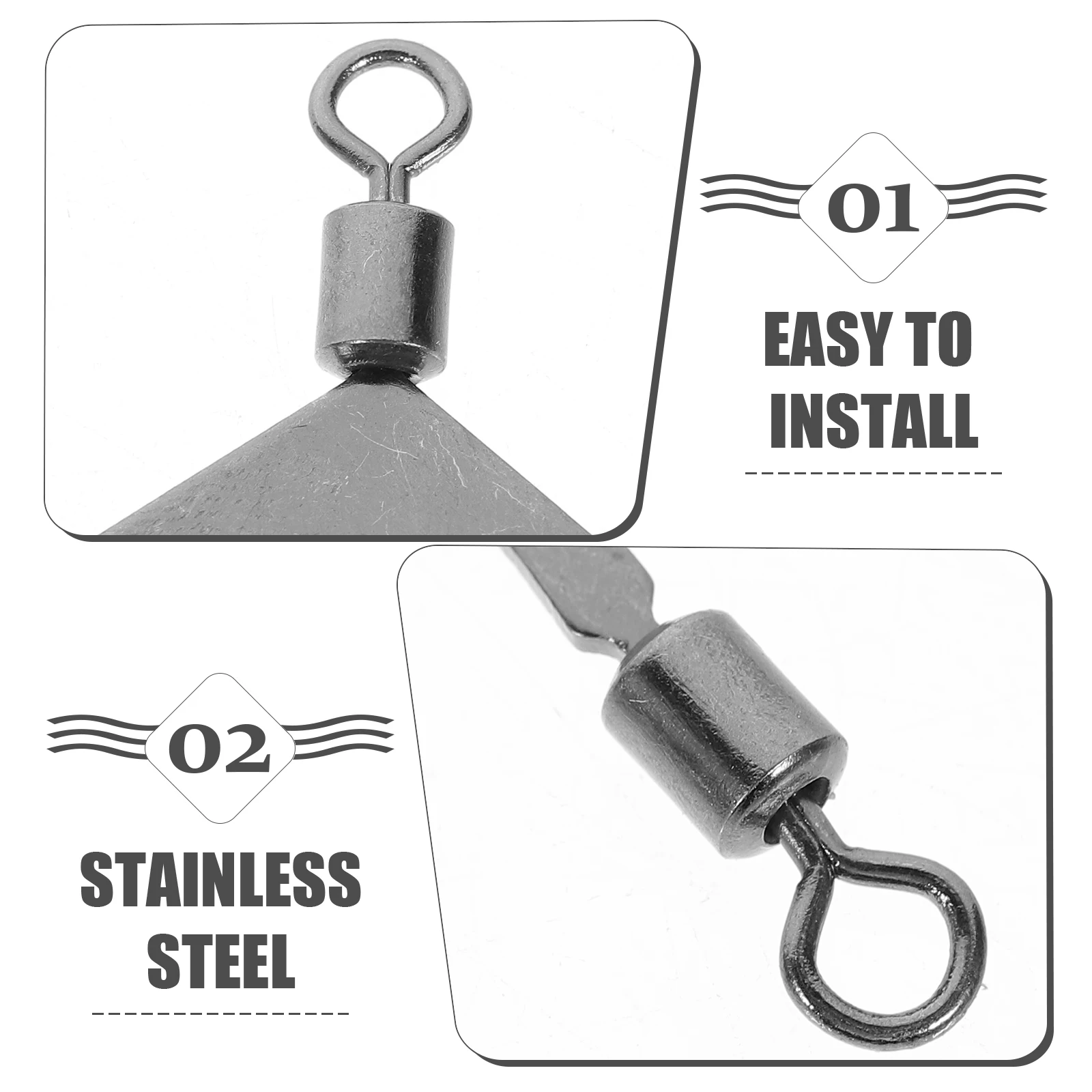 15pcs Three-way Swivels Stainless Steel Fishing Line Connectors Rotating Rings for Saltwater Freshwater Tackle Accessories
15pcs Three-way Swivels Stainless Steel Fishing Line Connectors Rotating Rings for Saltwater Freshwater Tackle Accessories