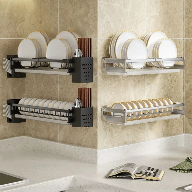Dish Rack Wall Mounted Modern Kitchen Multifunctional Shelf Bowl Plate Drying Hanging Rack Chopsticks Fork Storage Shelves
Dish Rack Wall Mounted Modern Kitchen Multifunctional Shelf Bowl Plate Drying Hanging Rack Chopsticks Fork Storage Shelves