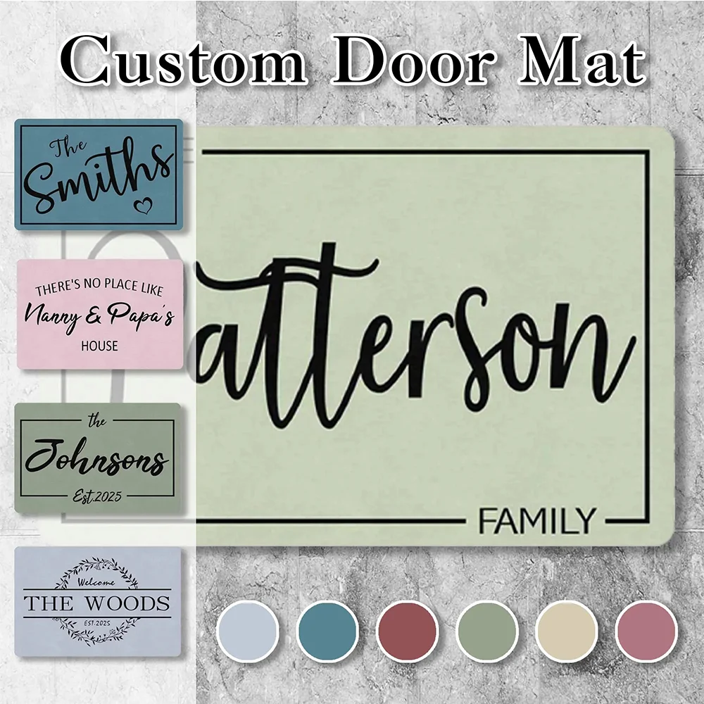 Custom Family Welcome Mat Front Door Mat Customised Rug Personalized Door Mat Last Name Letter Welcome Doormat Housewarming Gift
Custom Family Welcome Mat Front Door Mat Customised Rug Personalized Door Mat Last Name Letter Welcome Doormat Housewarming Gift