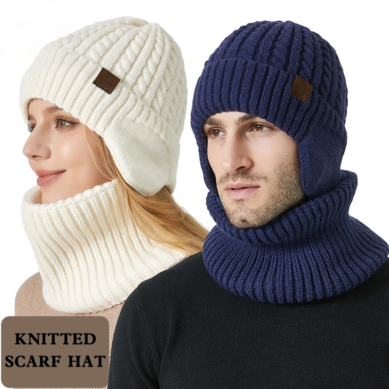 Winter new men's and women's universal knitted hat scarf two-piece set big head enclosure ear warm hat trendy
Winter new men's and women's universal knitted hat scarf two-piece set big head enclosure ear warm hat trendy