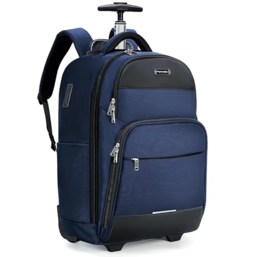 Rolling Backpack, 30L Travel Laptop Backpack with Wheels, 15.6 Inch Personal Item Roller Luggage with USB Charging Port Flight
Rolling Backpack, 30L Travel Laptop Backpack with Wheels, 15.6 Inch Personal Item Roller Luggage with USB Charging Port Flight