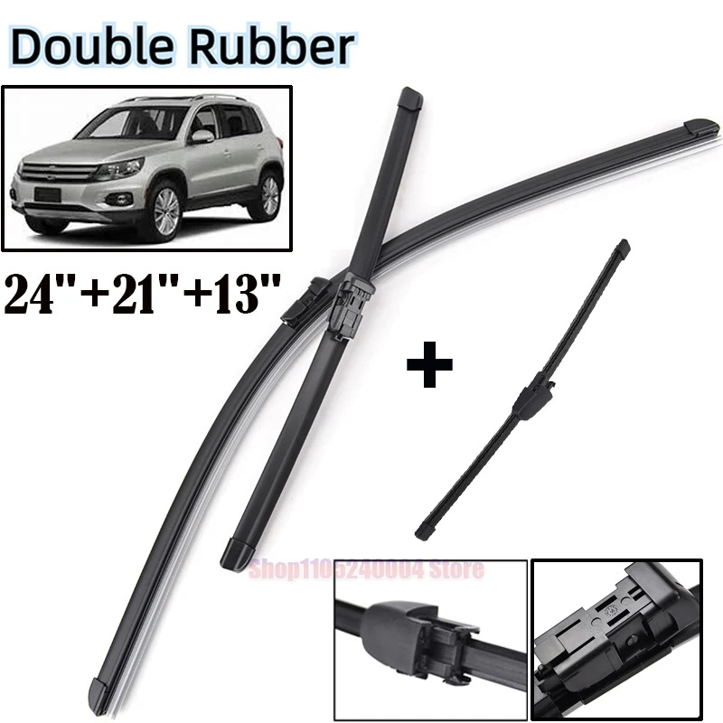 LHD Front & Rear Wiper Blades Set For VW Tiguan MK1 2007 - 2017 2016 Windshield Windscreen Window 24"+21"+13"
LHD Front & Rear Wiper Blades Set For VW Tiguan MK1 2007 - 2017 2016 Windshield Windscreen Window 24"+21"+13"