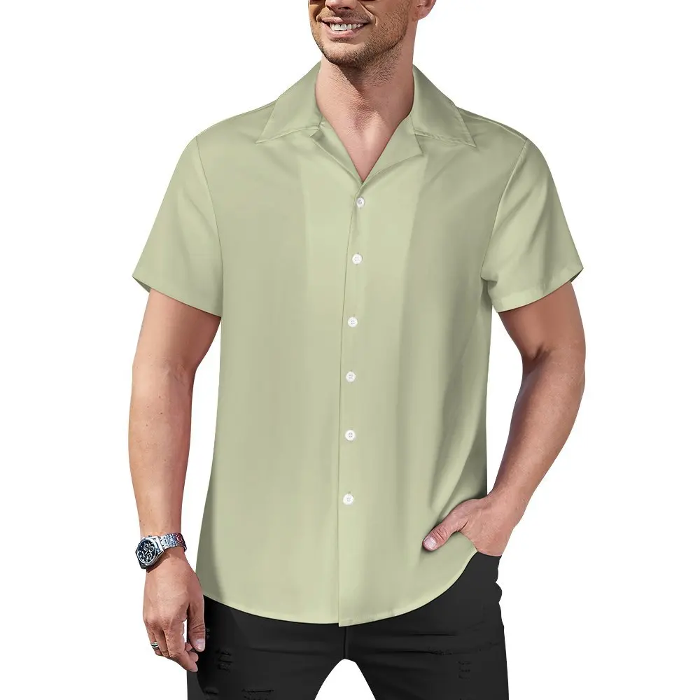 Men's Solid Light Green Short Sleeve Shirt, Casual Button Down Collared Shirt, Versatile Summer Top for Work or Daily Wear
Men's Solid Light Green Short Sleeve Shirt, Casual Button Down Collared Shirt, Versatile Summer Top for Work or Daily Wear