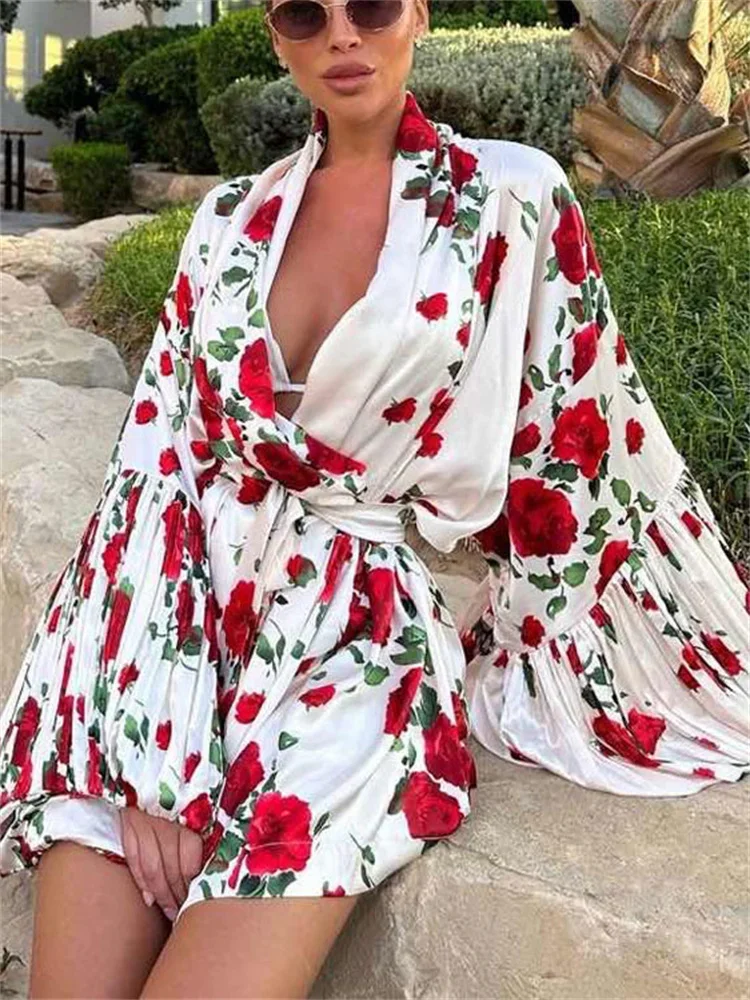 Printed Patchwork Loose Mini Dress Women's Long Sleeve Contrast Fashion Sexy Lace-Up Dress Female V-Neck Party Dress 2025
Printed Patchwork Loose Mini Dress Women's Long Sleeve Contrast Fashion Sexy Lace-Up Dress Female V-Neck Party Dress 2025