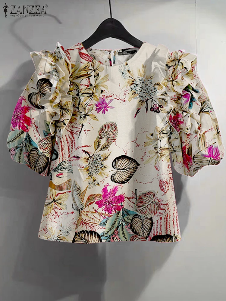 ZANZEA Summer Vintage Women Cotton Blouse Short Sleeve Ruffled Shirts 2025 Printed Tunic Tops Casual Loose Bohemian Blusas Tees
ZANZEA Summer Vintage Women Cotton Blouse Short Sleeve Ruffled Shirts 2025 Printed Tunic Tops Casual Loose Bohemian Blusas Tees