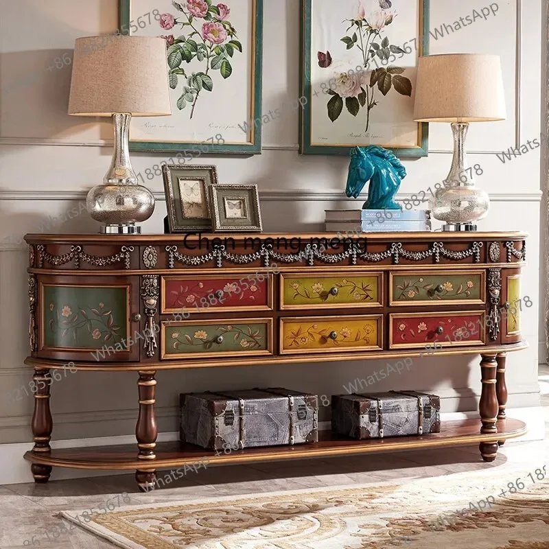 RR European long entrance table solid wood American style, entrance table end view table, side table sofa back rest
RR European long entrance table solid wood American style, entrance table end view table, side table sofa back rest