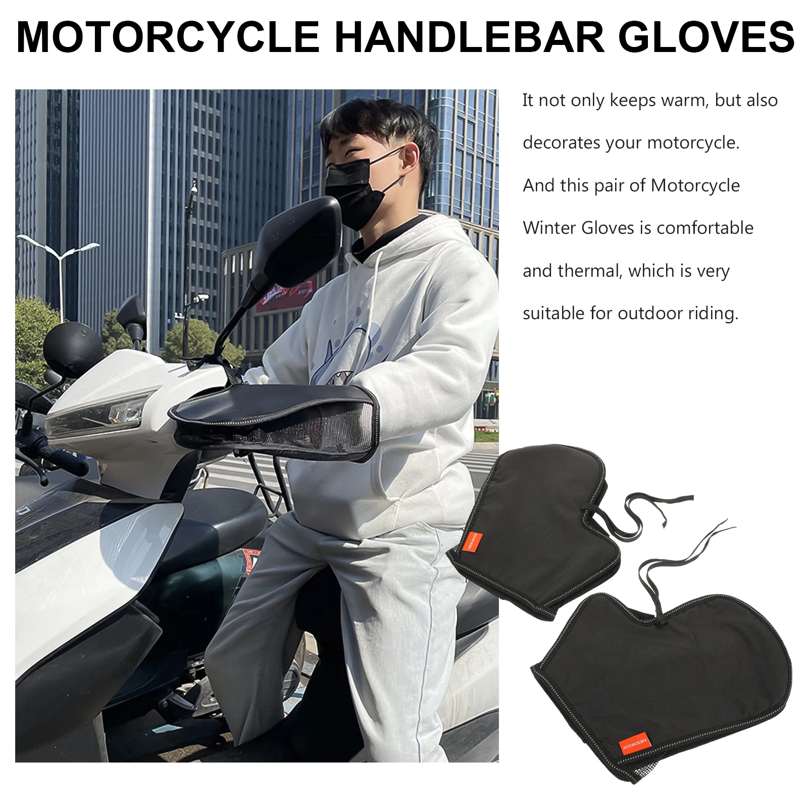 Sun Protection Handlebar Mittens Warmers Waterproof Oxford Cloth Aluminum Film Pearl Cotton Winter Gloves ATV Cold Resistant
Sun Protection Handlebar Mittens Warmers Waterproof Oxford Cloth Aluminum Film Pearl Cotton Winter Gloves ATV Cold Resistant
