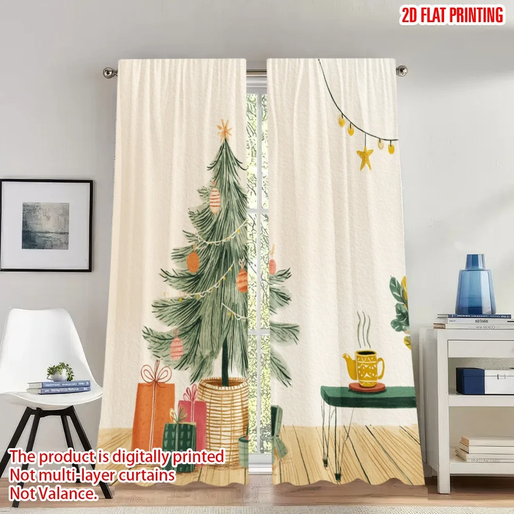 2pcs 2D flat printing Popular Christmas curtains Cozy Christmas Tree Gifts Cozy Digital Printed Polyester Drapes Party
2pcs 2D flat printing Popular Christmas curtains Cozy Christmas Tree Gifts Cozy Digital Printed Polyester Drapes Party