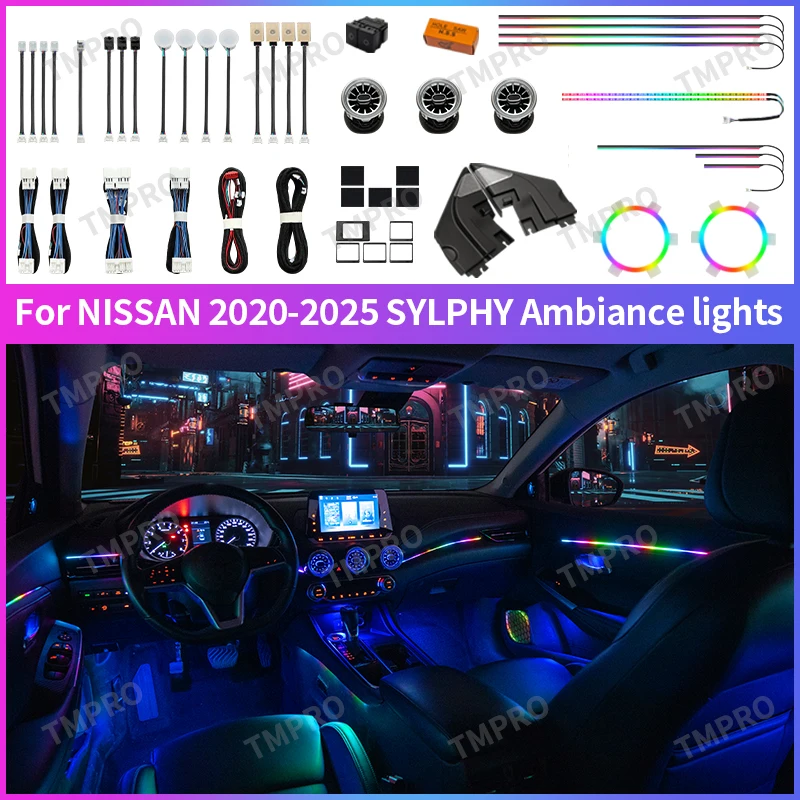 Applicable for 2020-2025 Nissan Sylphy Car Ambient Lights Automotive Interior Decoration64 Colors LED Safety assistance
Applicable for 2020-2025 Nissan Sylphy Car Ambient Lights Automotive Interior Decoration64 Colors LED Safety assistance