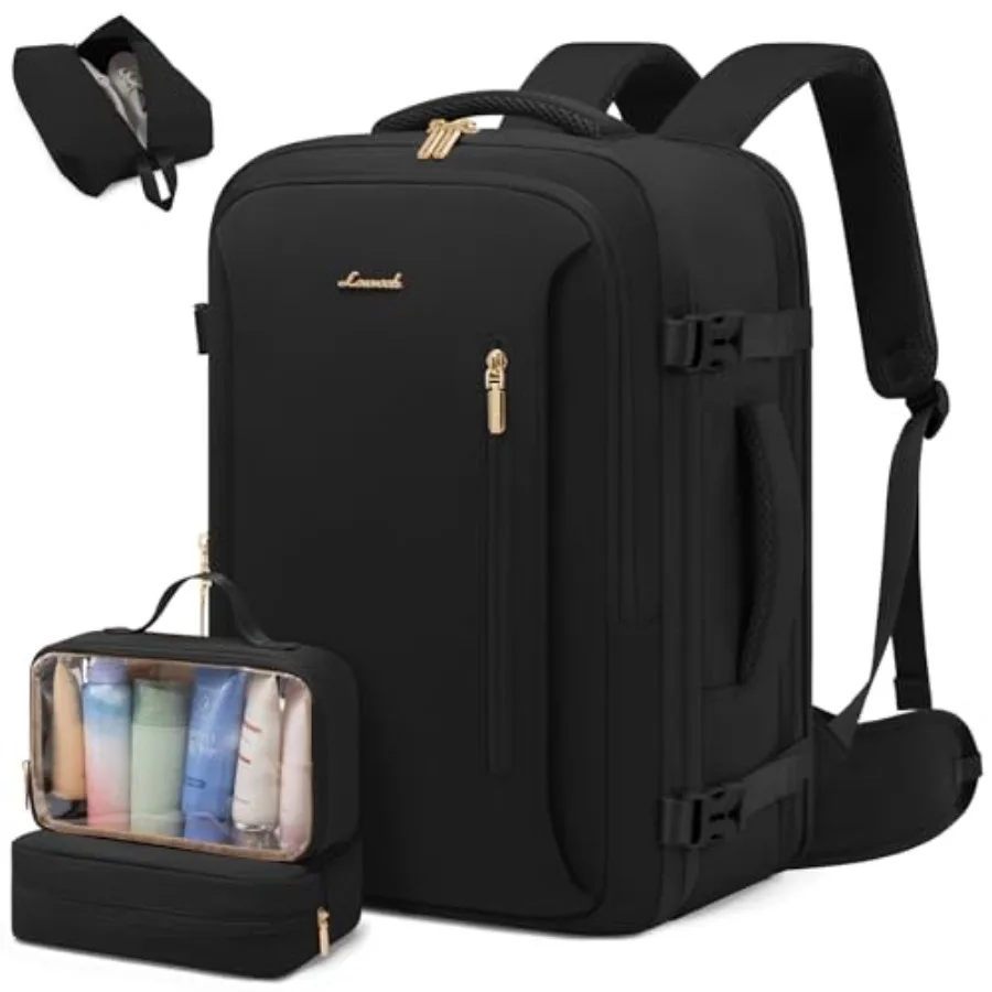 Travel backpack for women men: 50L waterproof, flight-approved carry-on with waist strap, TSA personal item, includes 3 packing
Travel backpack for women men: 50L waterproof, flight-approved carry-on with waist strap, TSA personal item, includes 3 packing