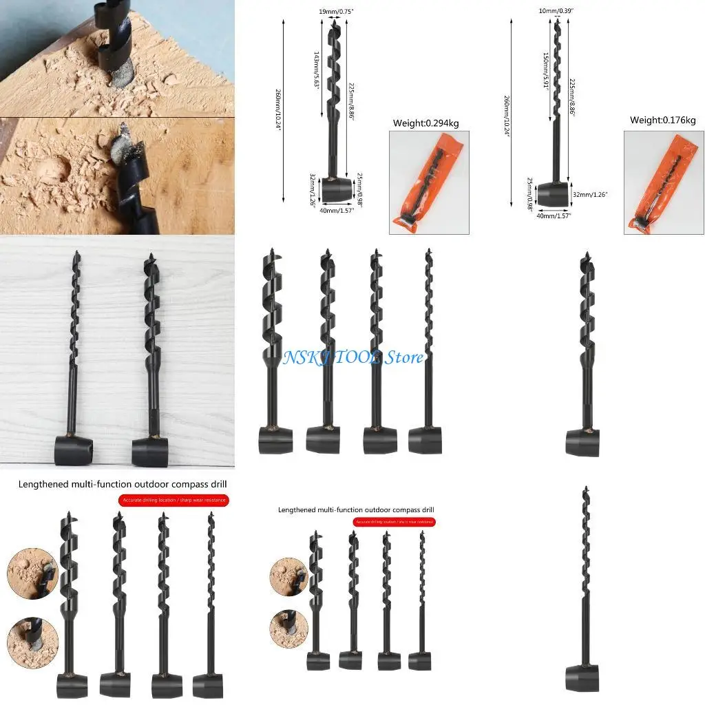 L8RC 4-Edge Spur Auger Drill Bit Extension for Wilderness Survival and Carpentry
L8RC 4-Edge Spur Auger Drill Bit Extension for Wilderness Survival and Carpentry