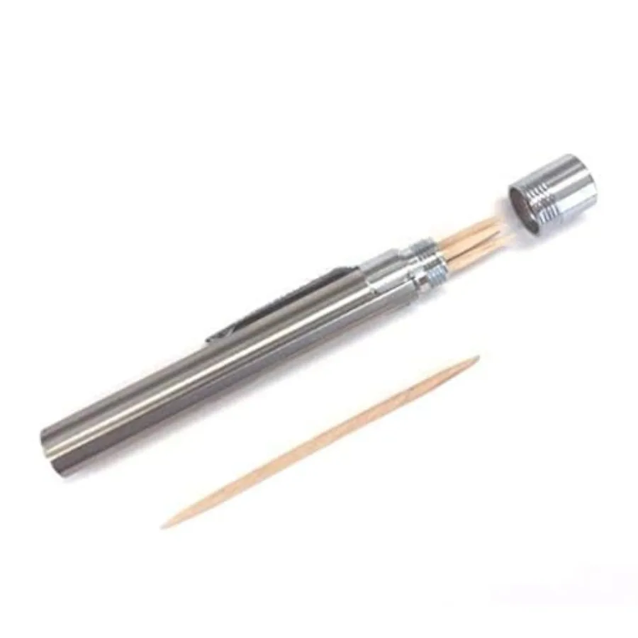 - Portable Stainless Steel Toothpick Holder - Mobile Toothpick Case, Easy to Carry in Your Pocket, Bag, and Much More
- Portable Stainless Steel Toothpick Holder - Mobile Toothpick Case, Easy to Carry in Your Pocket, Bag, and Much More